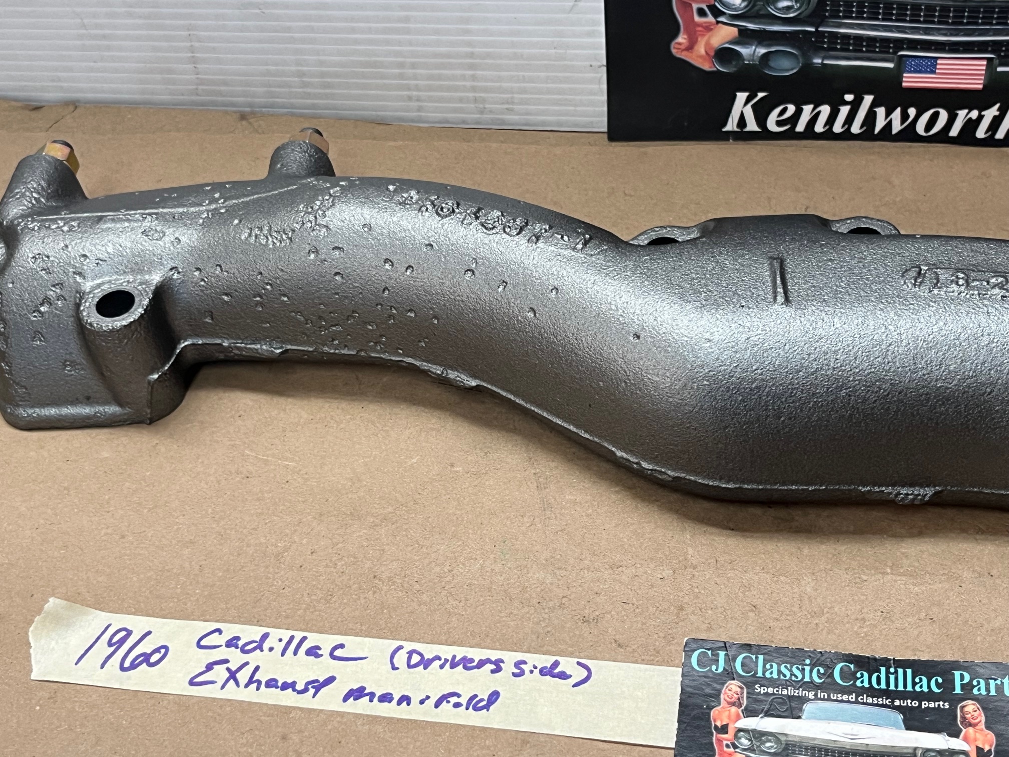 OEM 1957 1959 1960 CADILLAC DEVILLE ELDORADO FLEETWOOD 390 ENGINE LEFT DRIVER SIDE EXHAUST MANIFOLD #1464237 - Image 5
