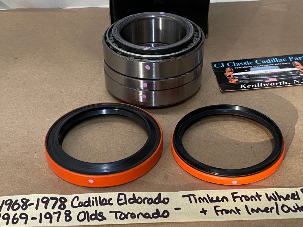 NEW 1968 1969 1970 1971 1972 1973 1974 1975 1976 1977 1978 CADILLAC ELDORADO TIMKEN FRONT WHEEL BEARING/RACE SET WITH INNER & OUTER SEALS (FOR ONE WHEEL) - Image 8