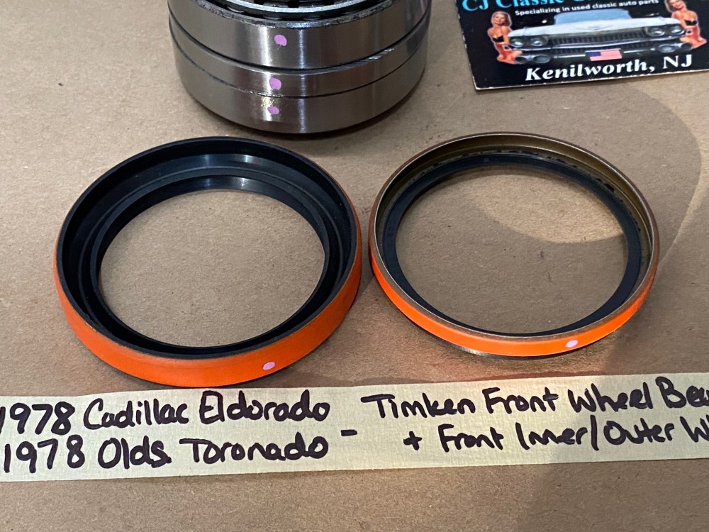 NEW 1968 1969 1970 1971 1972 1973 1974 1975 1976 1977 1978 CADILLAC ELDORADO TIMKEN FRONT WHEEL BEARING/RACE SET WITH INNER & OUTER SEALS (FOR ONE WHEEL) - Image 6