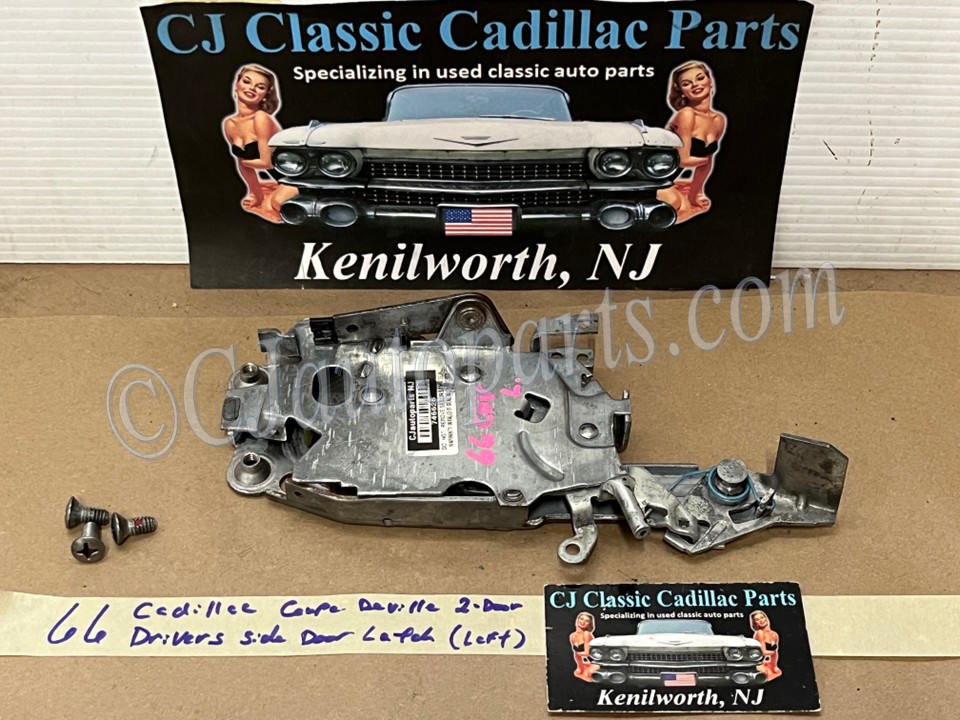 OEM 1965 1966 Cadillac 2 Door Deville Calais Eldorado LEFT DRIVER SIDE FRONT DOOR LOCK LATCH ASSEMBLY #4545370