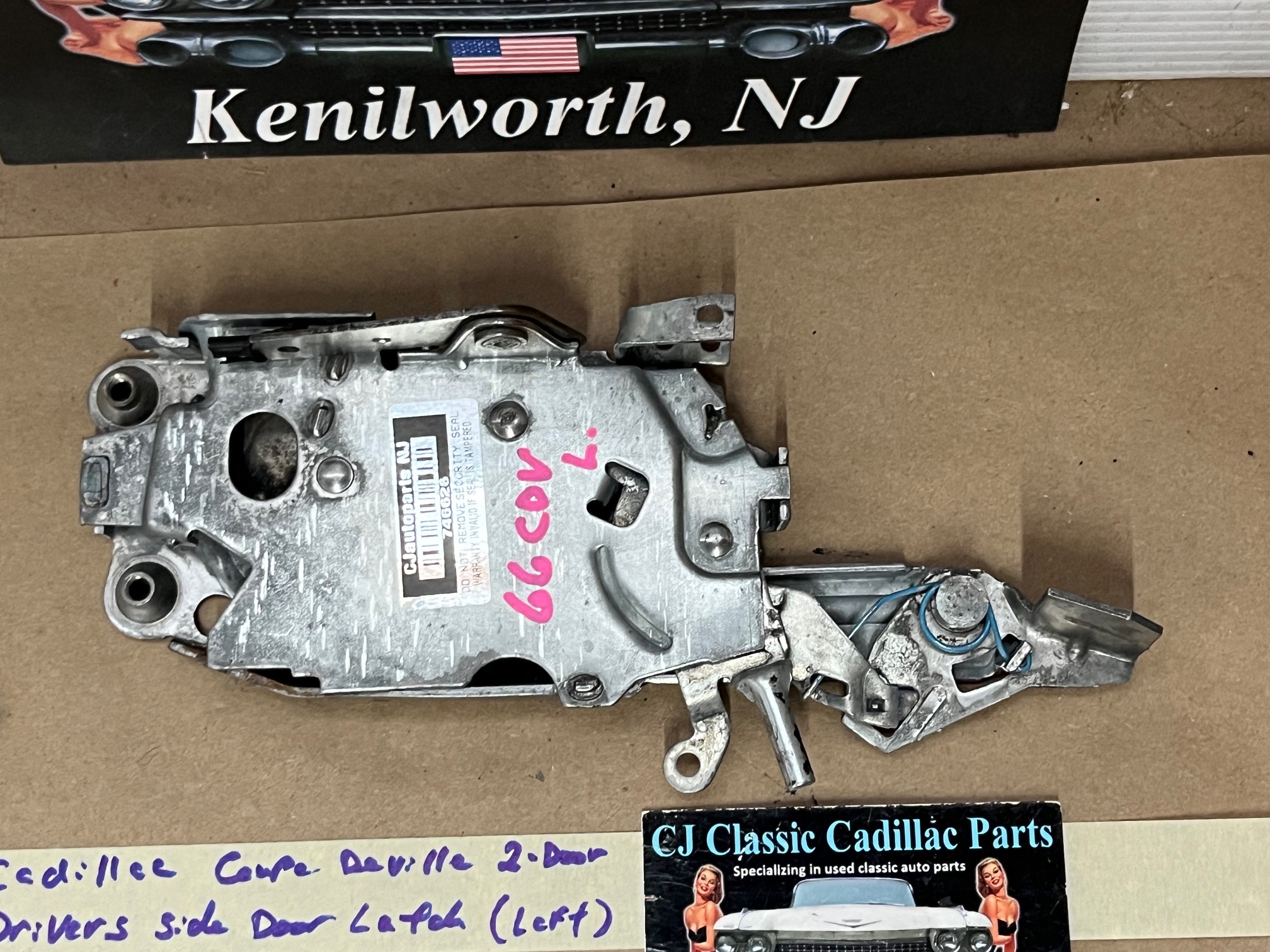 OEM 1965 1966 Cadillac 2 Door Deville Calais Eldorado LEFT DRIVER SIDE FRONT DOOR LOCK LATCH ASSEMBLY #4545370 - Image 2