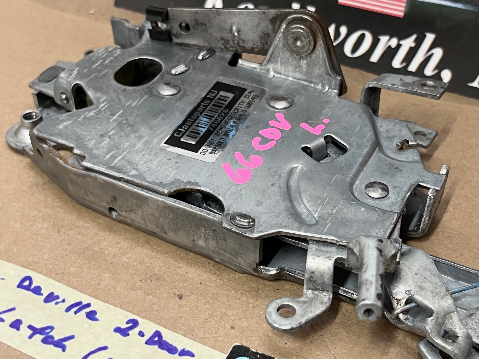 OEM 1965 1966 Cadillac 2 Door Deville Calais Eldorado LEFT DRIVER SIDE FRONT DOOR LOCK LATCH ASSEMBLY #4545370 - Image 4