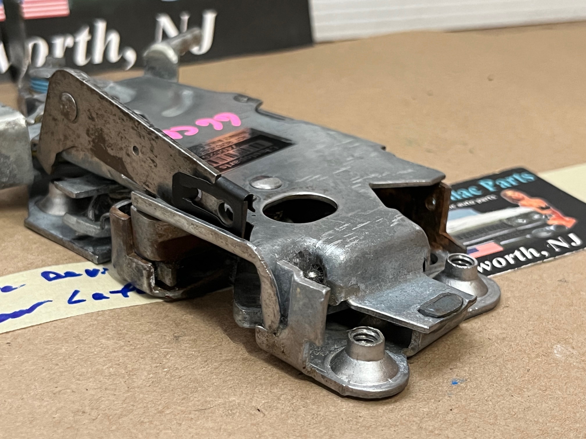 OEM 1965 1966 Cadillac 2 Door Deville Calais Eldorado LEFT DRIVER SIDE FRONT DOOR LOCK LATCH ASSEMBLY #4545370 - Image 6
