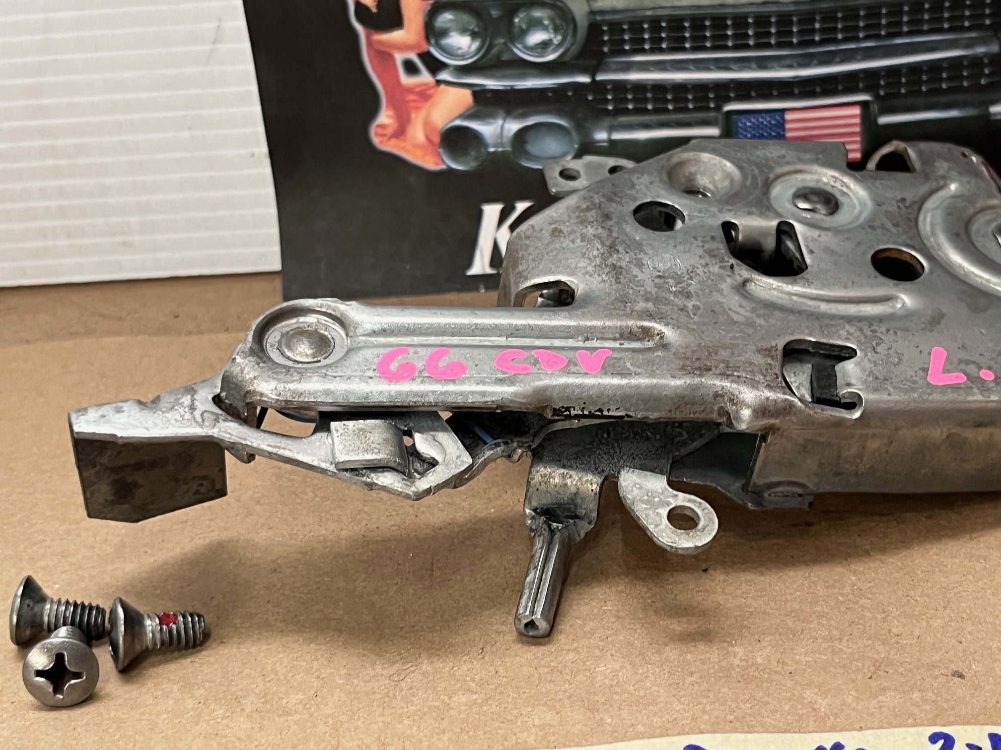OEM 1965 1966 Cadillac 2 Door Deville Calais Eldorado LEFT DRIVER SIDE FRONT DOOR LOCK LATCH ASSEMBLY #4545370 - Image 14