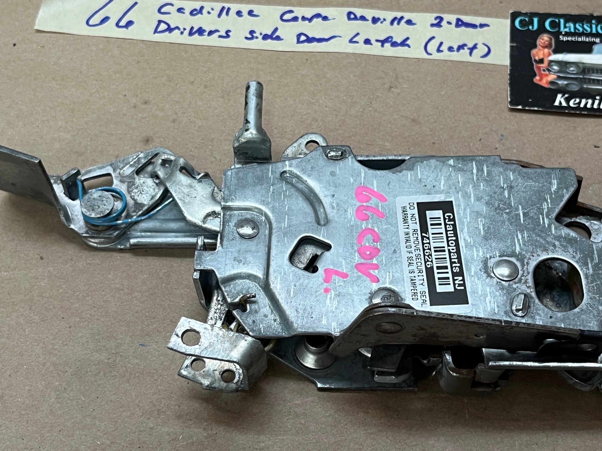OEM 1965 1966 Cadillac 2 Door Deville Calais Eldorado LEFT DRIVER SIDE FRONT DOOR LOCK LATCH ASSEMBLY #4545370 - Image 17