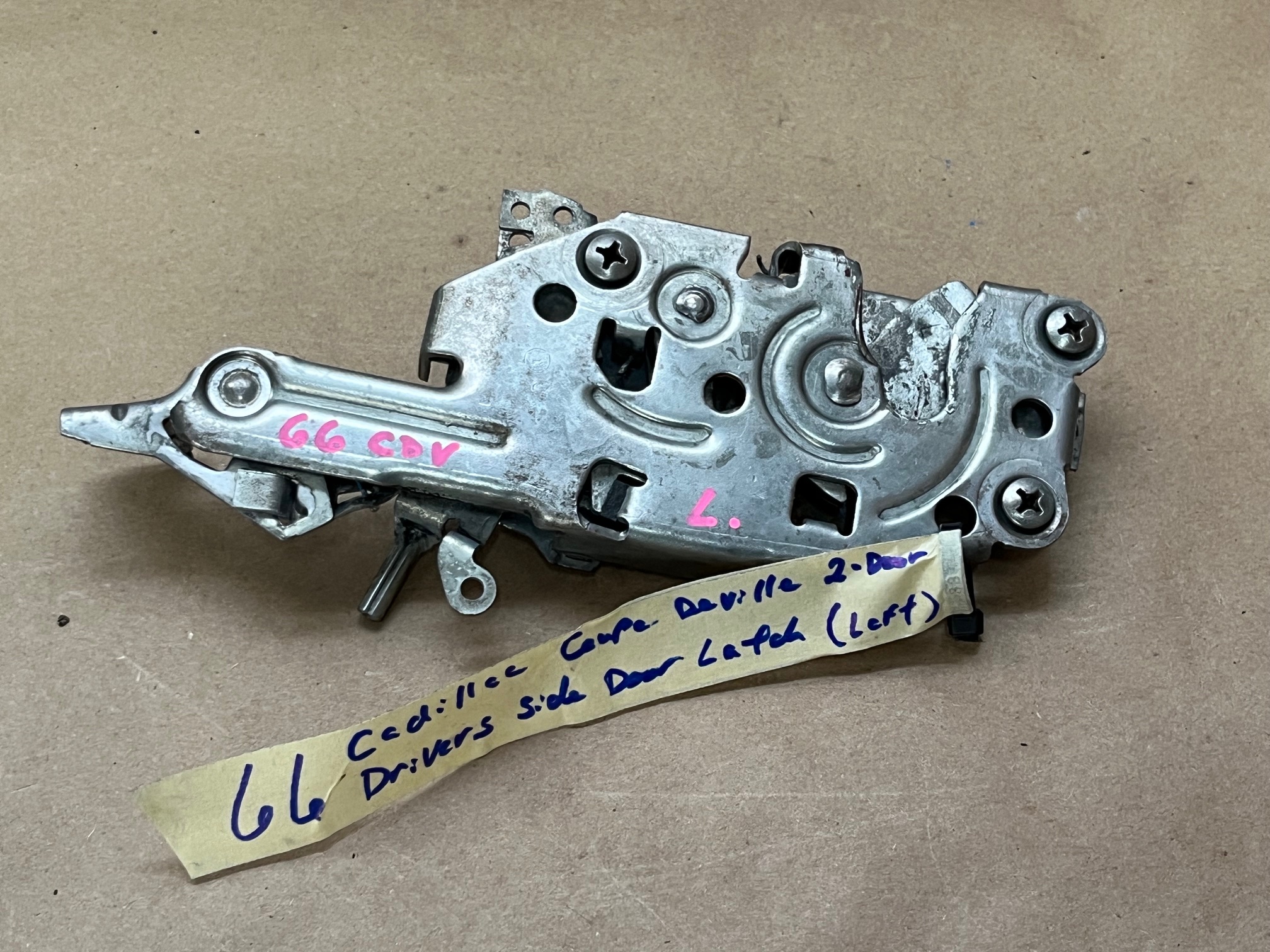 OEM 1965 1966 Cadillac 2 Door Deville Calais Eldorado LEFT DRIVER SIDE FRONT DOOR LOCK LATCH ASSEMBLY #4545370 - Image 18