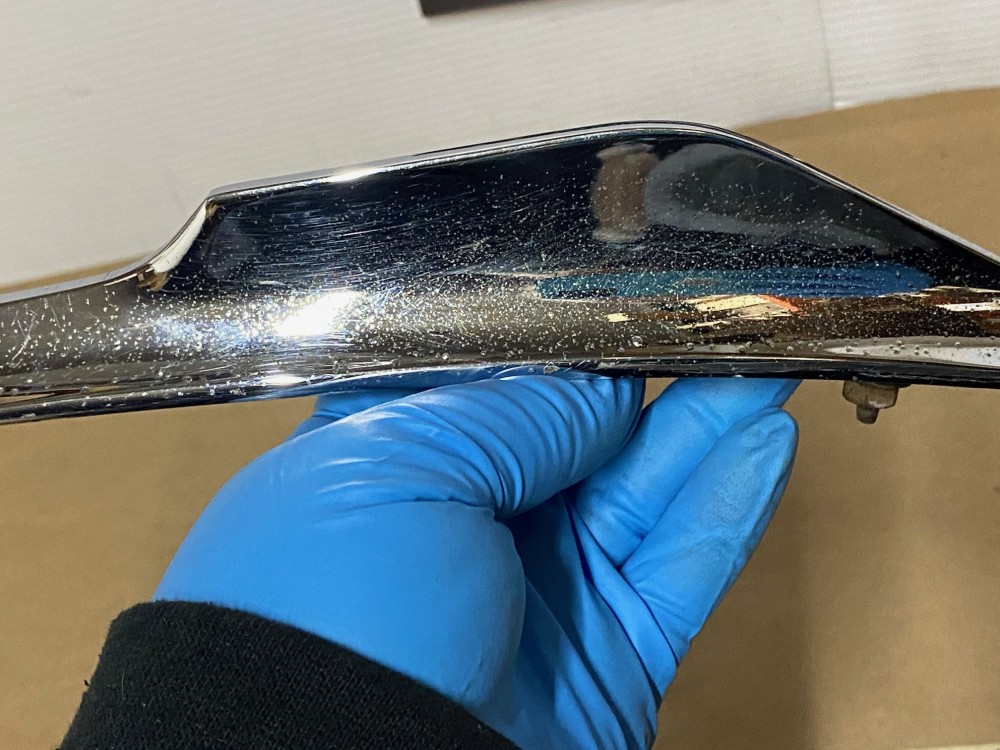 OEM 1959 Cadillac Deville Eldorado Fleetwood LEFT DRIVER SIDE FRONT FENDER GUNSIGHT CHROME TRIM MOLDING #1470533 - Image 16