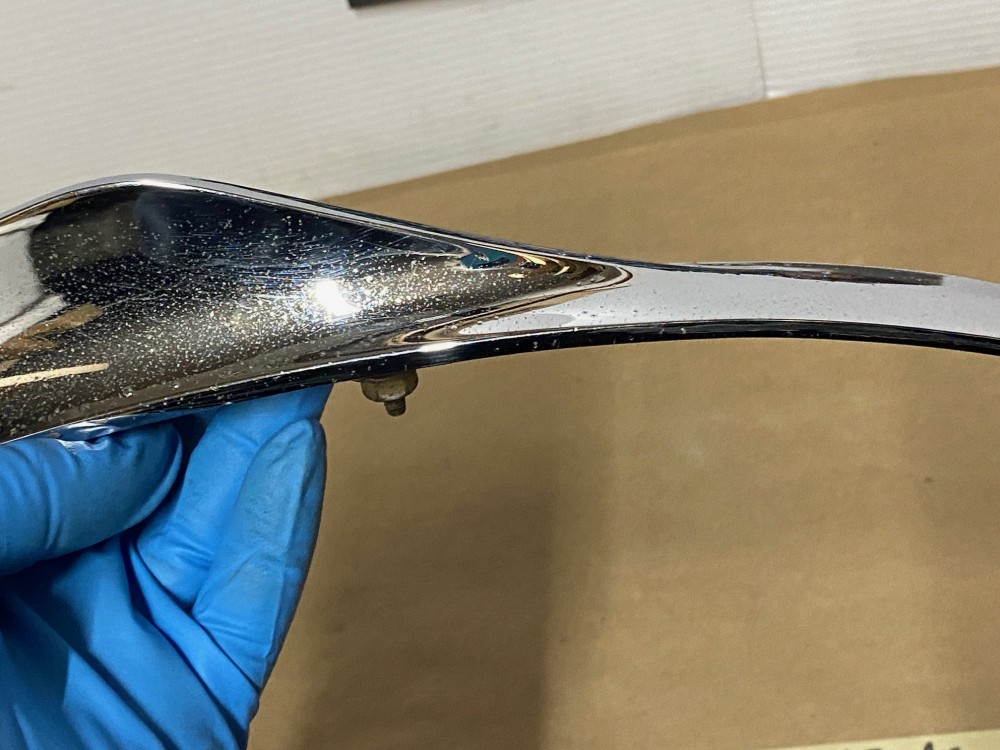 OEM 1959 Cadillac Deville Eldorado Fleetwood LEFT DRIVER SIDE FRONT FENDER GUNSIGHT CHROME TRIM MOLDING #1470533 - Image 17