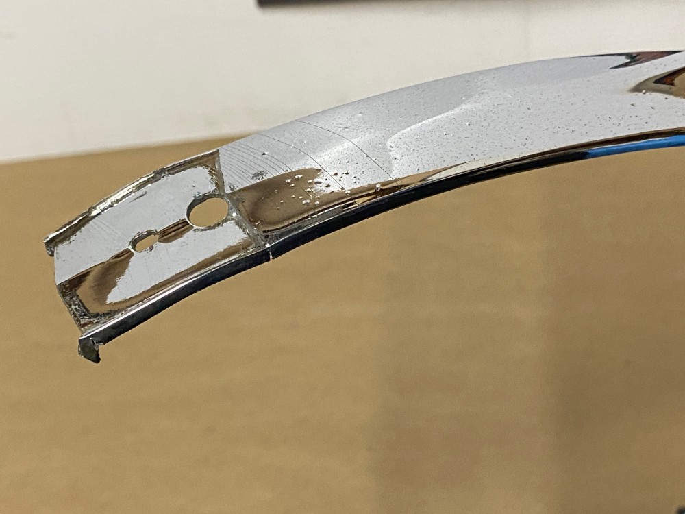 OEM 1959 Cadillac Deville Eldorado Fleetwood LEFT DRIVER SIDE FRONT FENDER GUNSIGHT CHROME TRIM MOLDING #1470533 - Image 19