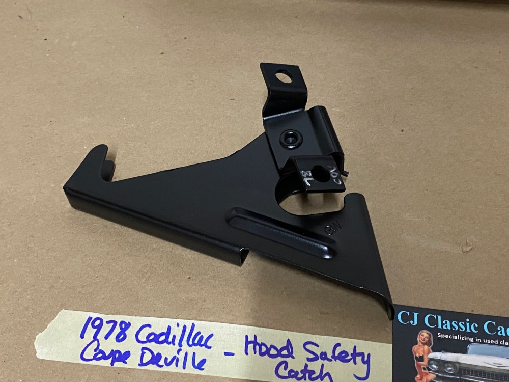 OEM 1977 1978 1979 1980 1981 1982 1983 1984 Cadillac Deville Fleetwood HOOD LATCH CATCH SAFETY RELEASE LEVER #1610270 - Image 11