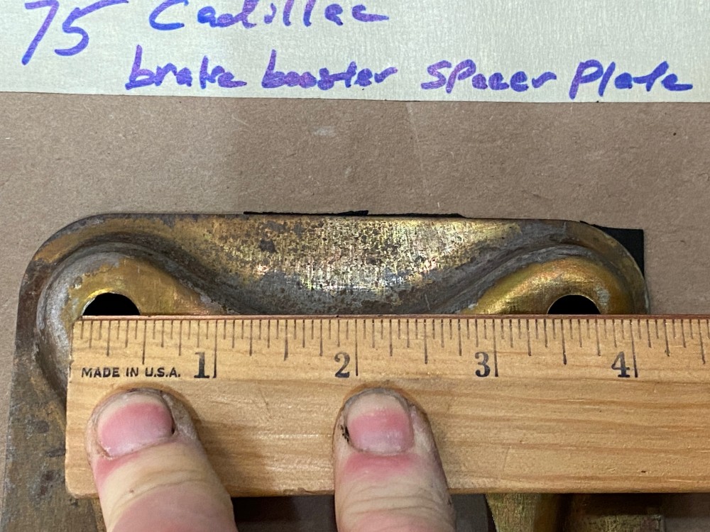 1971 1972 1973 1974 1975 CADILLAC DEVILLE FLEETWOOD ELDORADO CALAIS POWER BRAKE BOOSTER TO FIREWALL SPACER PLATE BRACKET #1496795 - Image 8