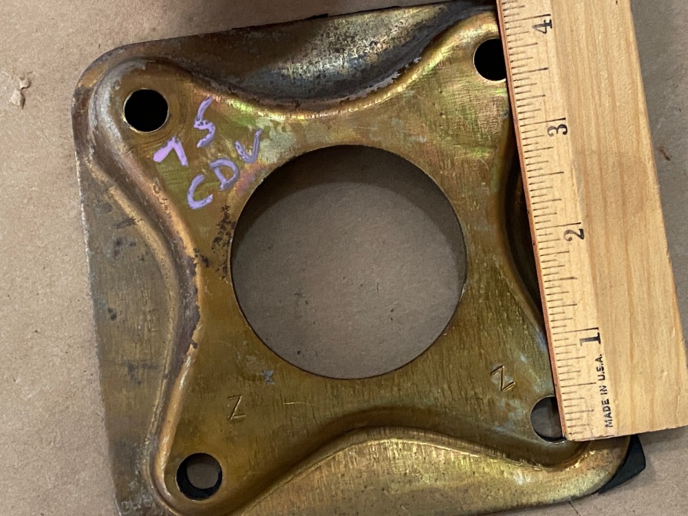 1971 1972 1973 1974 1975 CADILLAC DEVILLE FLEETWOOD ELDORADO CALAIS POWER BRAKE BOOSTER TO FIREWALL SPACER PLATE BRACKET #1496795 - Image 9