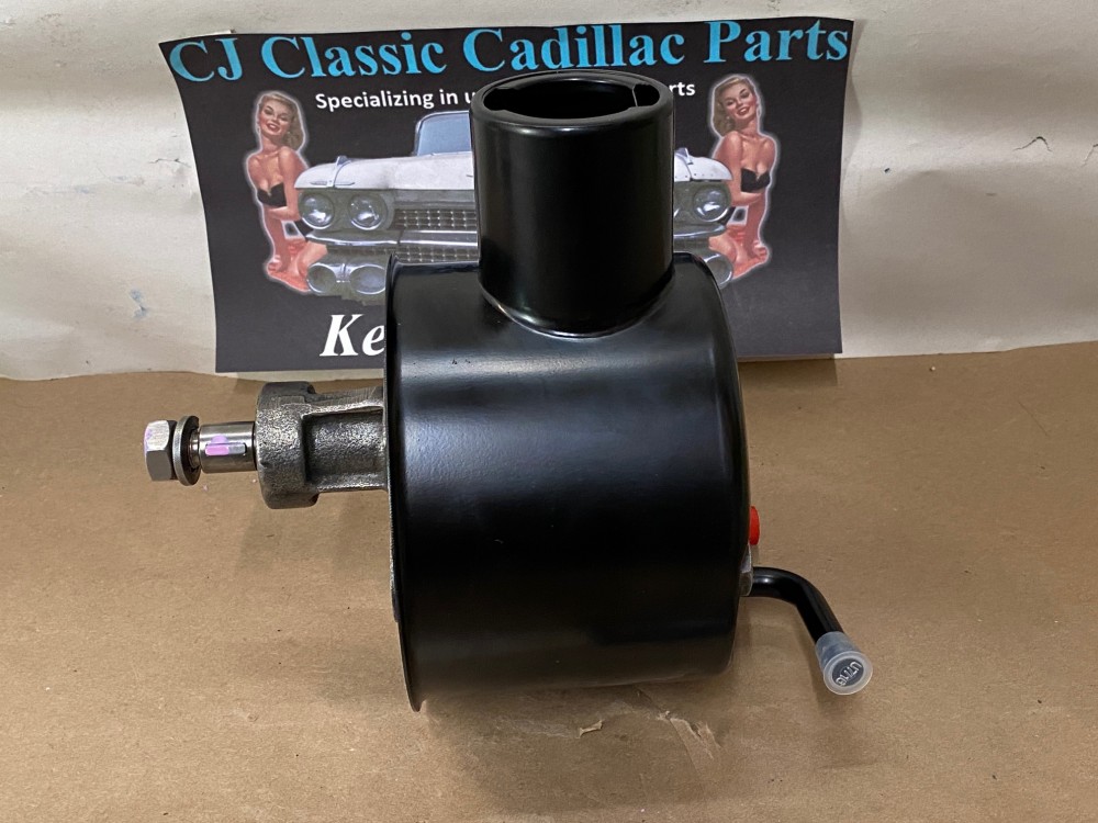 REBUILT 1961-1962 CADILLAC DEVILLE ELDORADO FLEETWOOD POWER STEERING PUMP WITH REPLACEMENT REPLICA RESERVOIR - Image 2