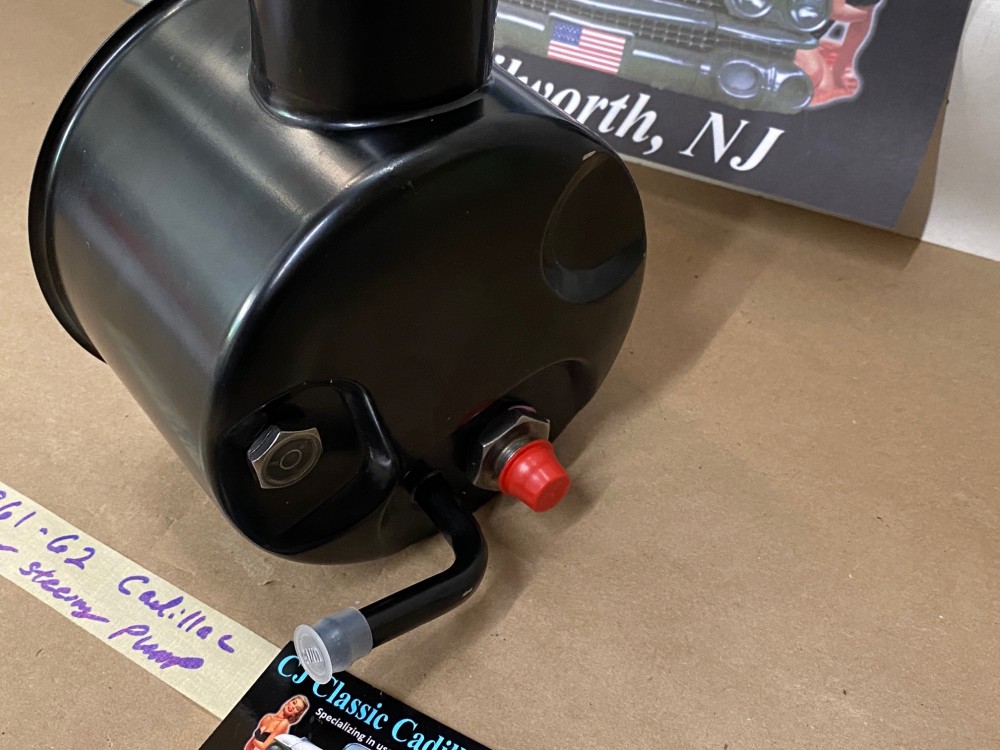 REBUILT 1961-1962 CADILLAC DEVILLE ELDORADO FLEETWOOD POWER STEERING PUMP WITH REPLACEMENT REPLICA RESERVOIR - Image 5