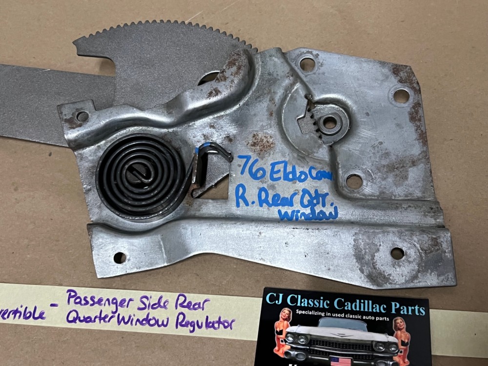 OEM 1971 1972 1973 1974 1975 1976 Cadillac Eldorado Convertible RIGHT PASS SIDE REAR QUARTER WINDOW REGULATOR #1666565/9887855 - Image 20