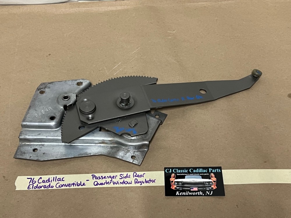 OEM 1971 1972 1973 1974 1975 1976 Cadillac Eldorado Convertible RIGHT PASS SIDE REAR QUARTER WINDOW REGULATOR #1666565/9887855 - Image 3