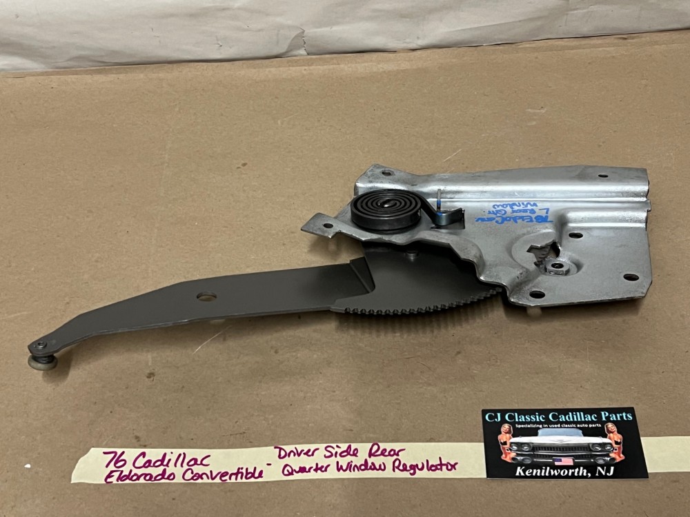 OEM 1971 1972 1973 1974 1975 1976 Cadillac Eldorado Convertible LEFT DRIVER SIDE REAR QUARTER WINDOW REGULATOR #9887856, #1666566 - Image 6