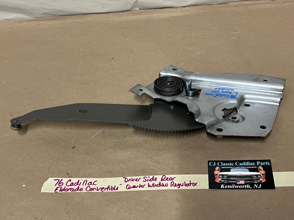 OEM 1971 1972 1973 1974 1975 1976 Cadillac Eldorado Convertible LEFT DRIVER SIDE REAR QUARTER WINDOW REGULATOR #9887856, #1666566 - Image 5