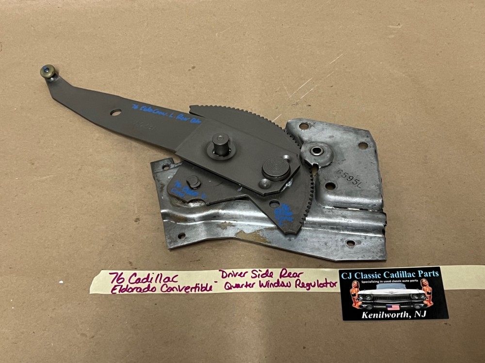 OEM 1971 1972 1973 1974 1975 1976 Cadillac Eldorado Convertible LEFT DRIVER SIDE REAR QUARTER WINDOW REGULATOR #9887856, #1666566 - Image 13