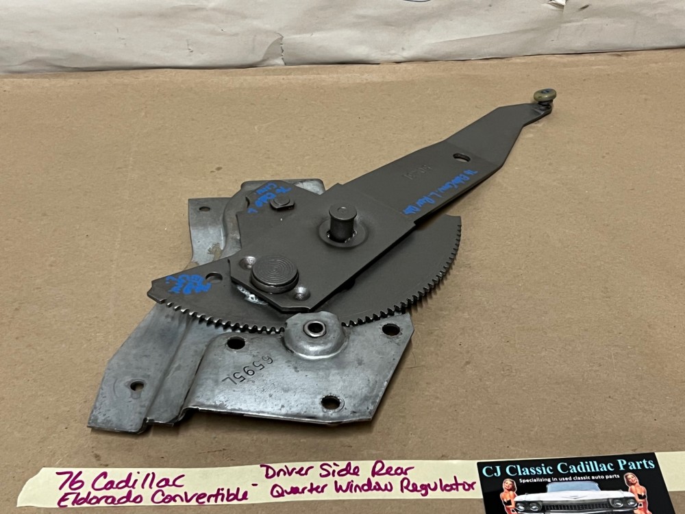 OEM 1971 1972 1973 1974 1975 1976 Cadillac Eldorado Convertible LEFT DRIVER SIDE REAR QUARTER WINDOW REGULATOR #9887856, #1666566 - Image 16
