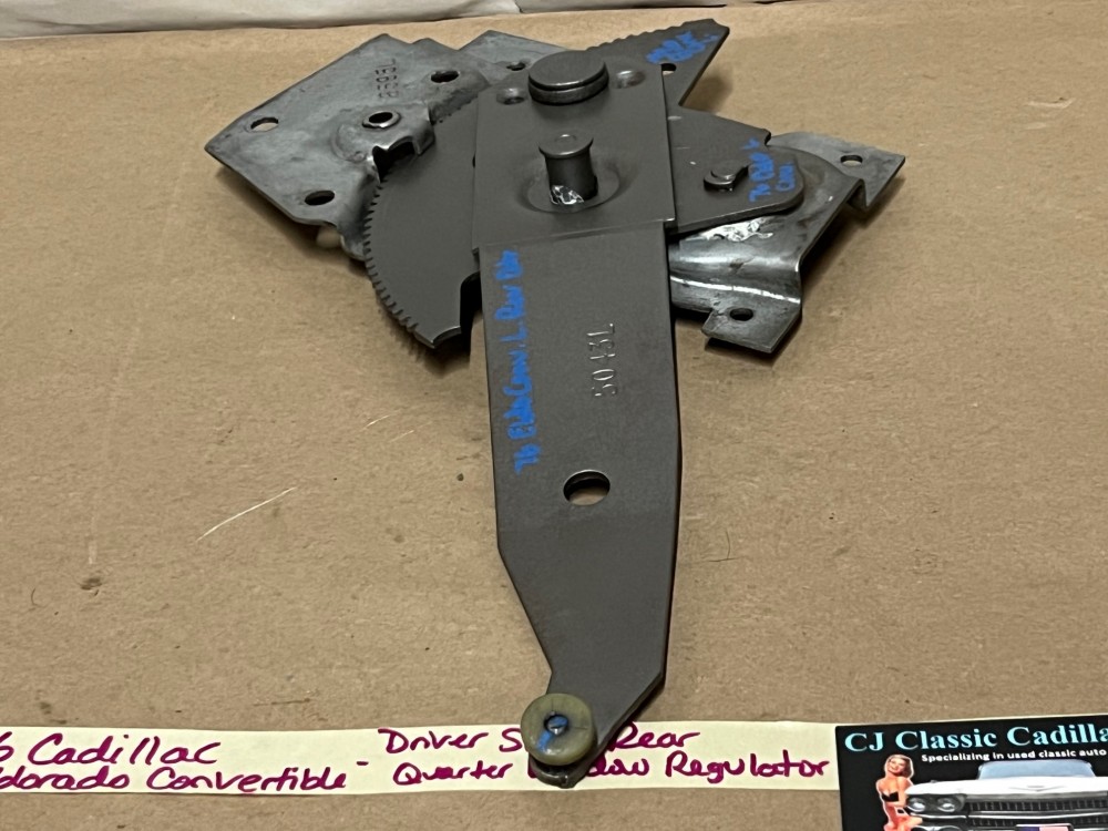 OEM 1971 1972 1973 1974 1975 1976 Cadillac Eldorado Convertible LEFT DRIVER SIDE REAR QUARTER WINDOW REGULATOR #9887856, #1666566 - Image 22