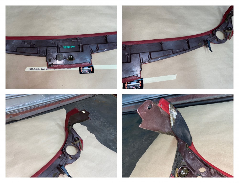 OEM 1974 1975 1976 Cadillac Deville Eldorado Calais Fleetwood 1974 1975 1976 1977 1978 Eldorado TOP UPPER DASH DASHBOARD - DARK RED - Image 21