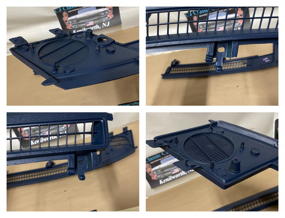 OEM 1971 1972 1973 Cadillac Deville Calais Fleetwood Eldorado DASH DEFROSTER SPEAKER GRILL VENT TRIM *DARK BLUE* #1600717 (Right)/ #1600702 (Left) - Image 4