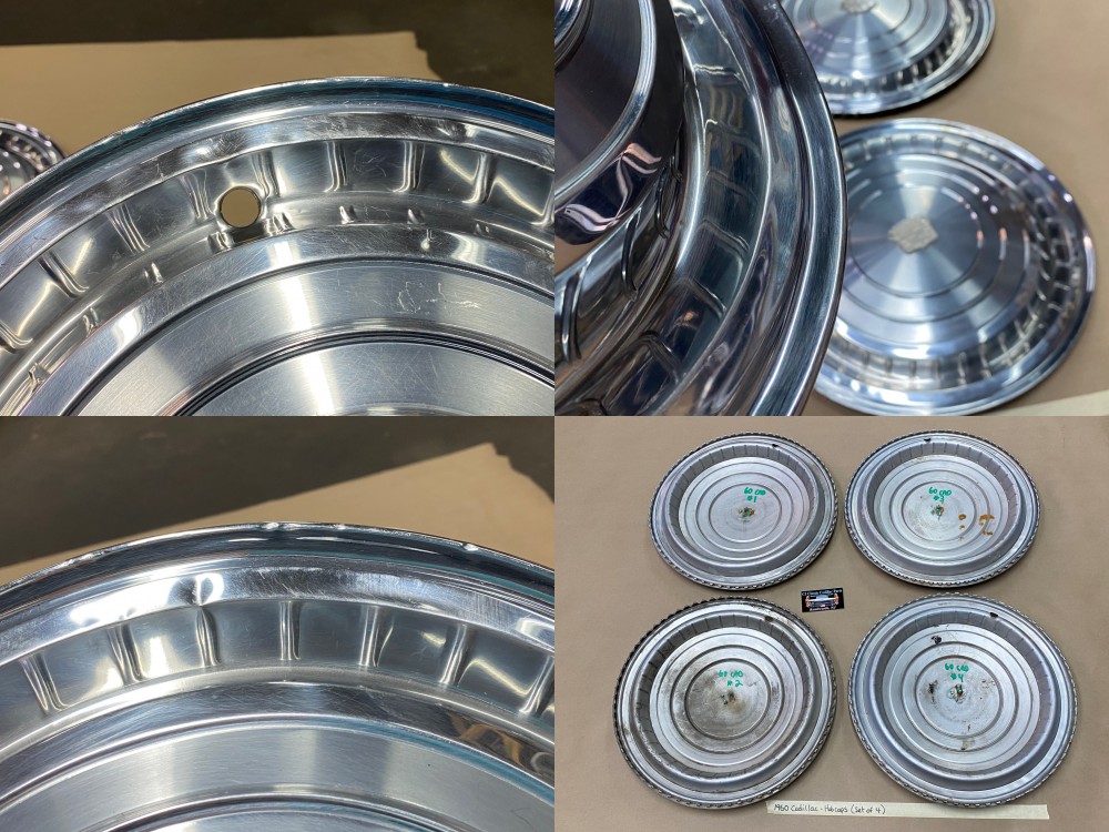 OEM 1960 Cadillac Deville Eldorado Fleetwood 15" HUBCAPS WHEEL COVER WITH CREST EMBLEMS (SET OF 4) - Image 21