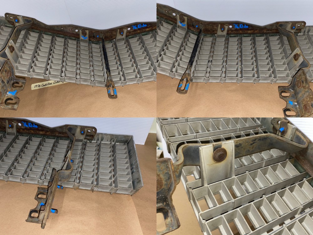 OEM 1975 1976 Cadillac Eldorado FRONT UPPER GRILL WITH MOUNTING BRACKETS #1606877 - Image 21