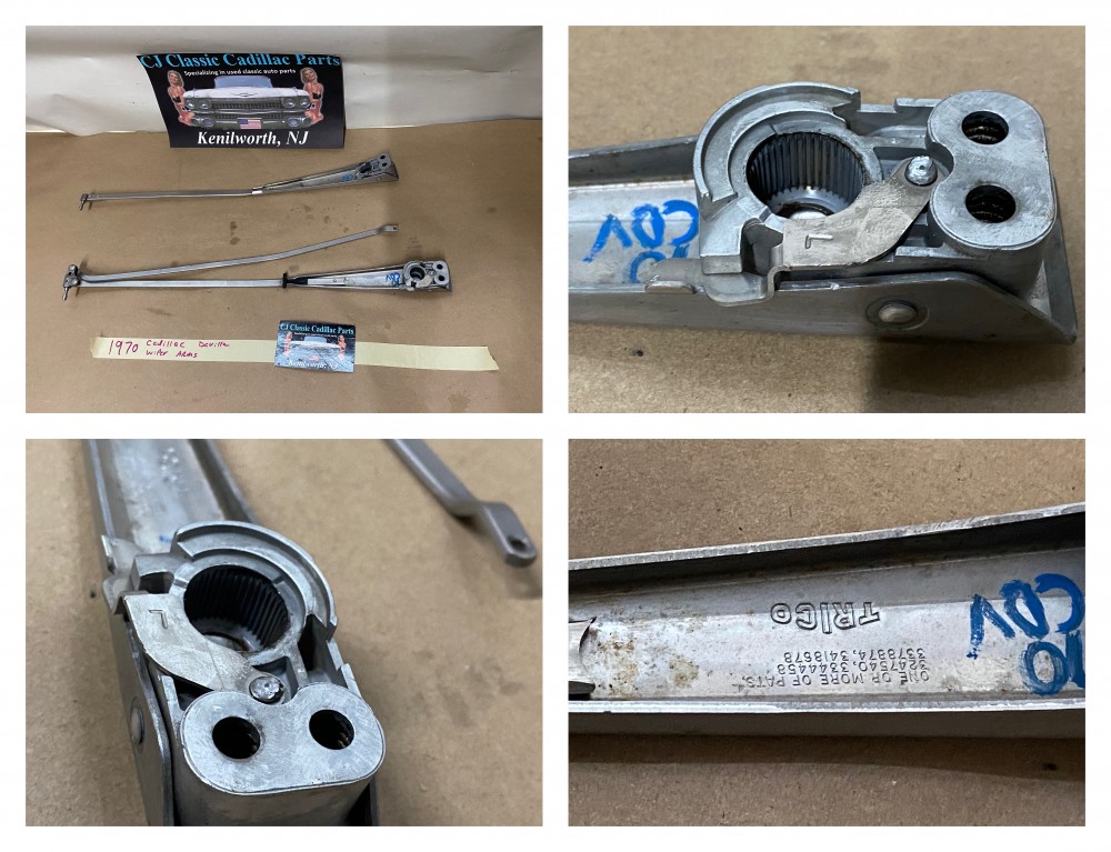 OEM 1969 1970 Cadillac Deville Fleetwood Calais WINDSHIELD WIPER ARMS - LEFT & RIGHT #1491468 RH/#481201 LH - Image 18