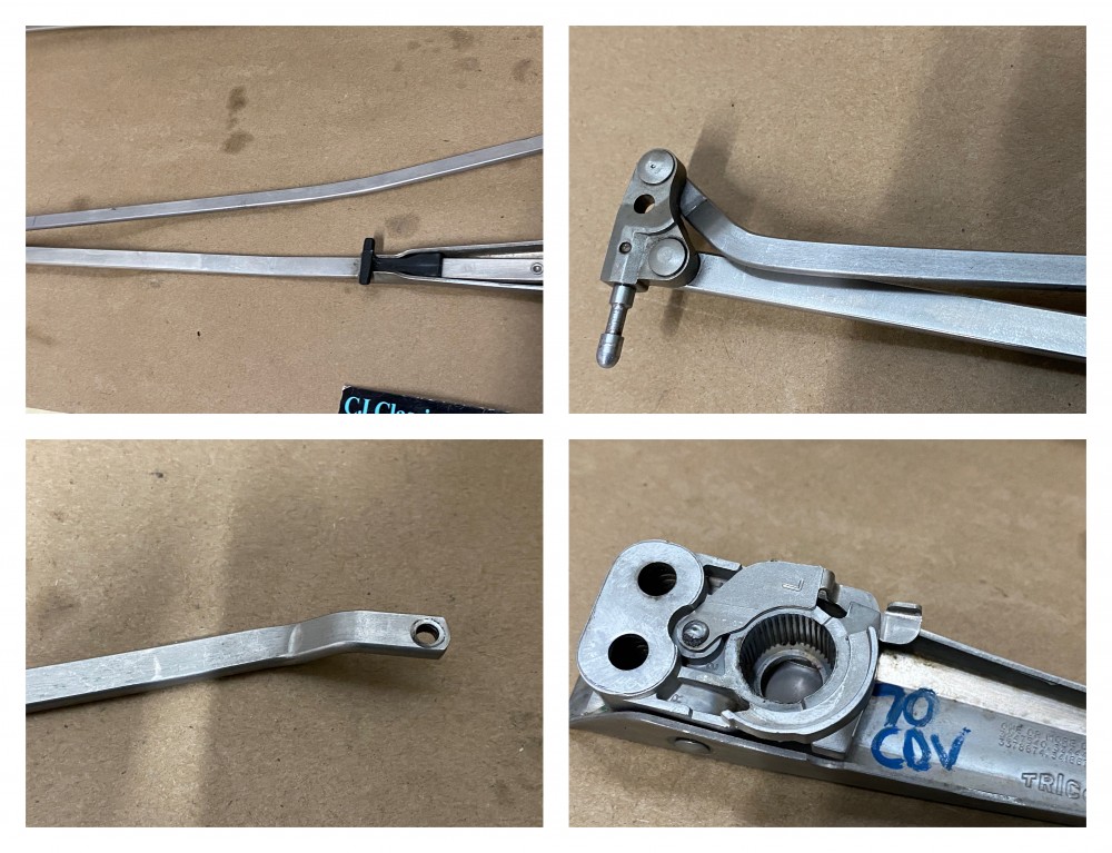 OEM 1969 1970 Cadillac Deville Fleetwood Calais WINDSHIELD WIPER ARMS - LEFT & RIGHT #1491468 RH/#481201 LH - Image 22