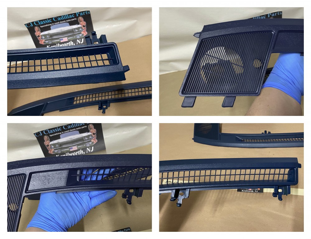 OEM 1971 1972 1973 Cadillac Deville Calais Fleetwood Eldorado DASH DEFROSTER SPEAKER GRILL VENT TRIM *DARK BLUE* #1600717 (Right)/ #1600702 (Left) - Image 2