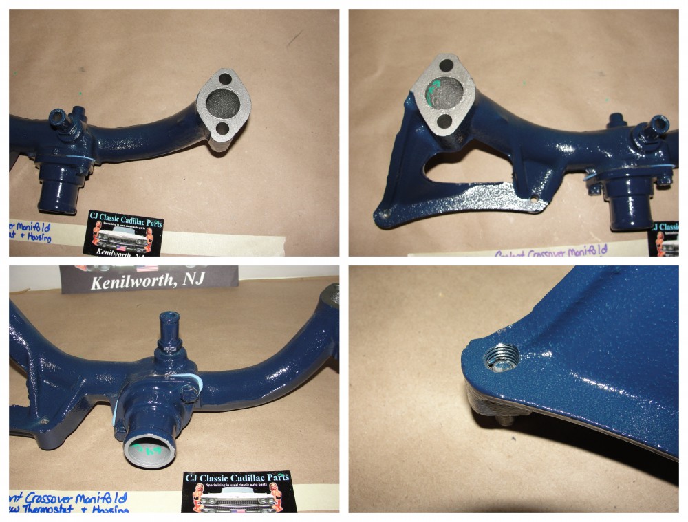 RESTORED 1963 1964 1965 1966 1967 Cadillac DEVILLE ELDORADO FLEETWOOD CALAIS 429 ENGINE COOLANT CROSSOVER MANIFOLD WITH THERMOSTAT HOUSING and NEW THERMOSTAT #1484796 - Image 23