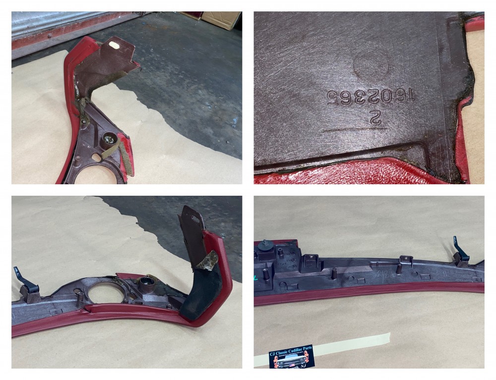 OEM 1974 1975 1976 Cadillac Deville Eldorado Calais Fleetwood 1974 1975 1976 1977 1978 Eldorado TOP UPPER DASH DASHBOARD - DARK RED - Image 23