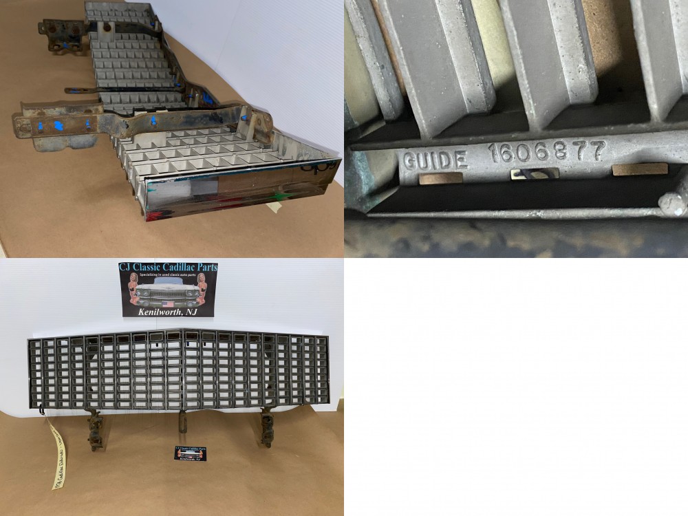 OEM 1975 1976 Cadillac Eldorado FRONT UPPER GRILL WITH MOUNTING BRACKETS #1606877 - Image 24
