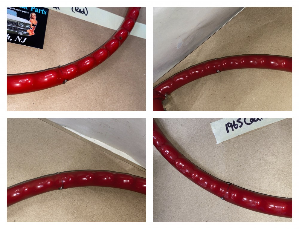 OEM 1965 Cadillac Deville Eldorado Fleetwood Calais NON-TILT STEERING WHEEL WITH HORN BAR BUTTON RING (RED) #710889/#1482949 - Image 21