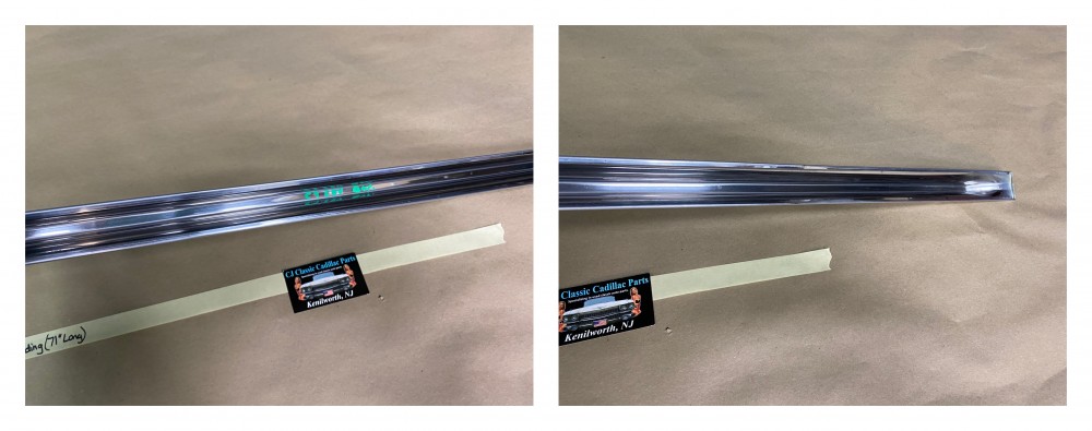 OEM 1959 Cadillac Coupe Deville 2 Door REAR QUARTER PANEL MOLDING TRIM 71" LONG #4759498/#3632001 - Image 23