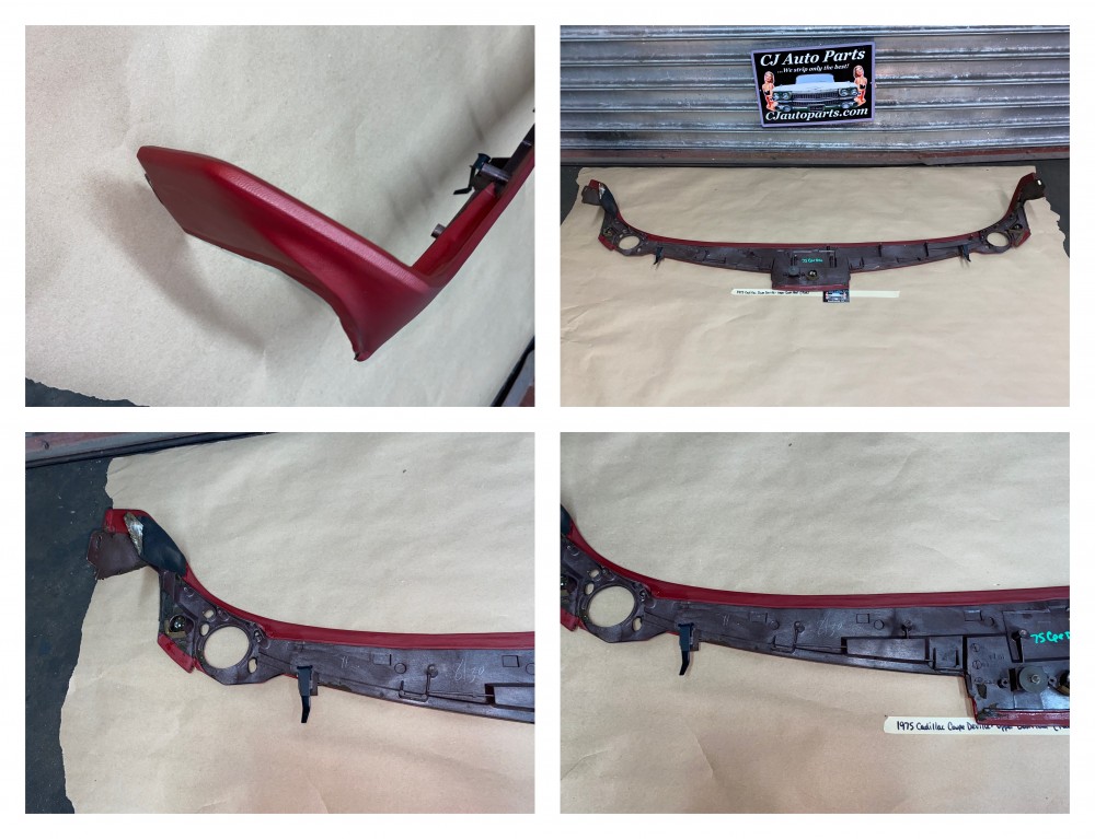 OEM 1974 1975 1976 Cadillac Deville Eldorado Calais Fleetwood 1974 1975 1976 1977 1978 Eldorado TOP UPPER DASH DASHBOARD - DARK RED - Image 20