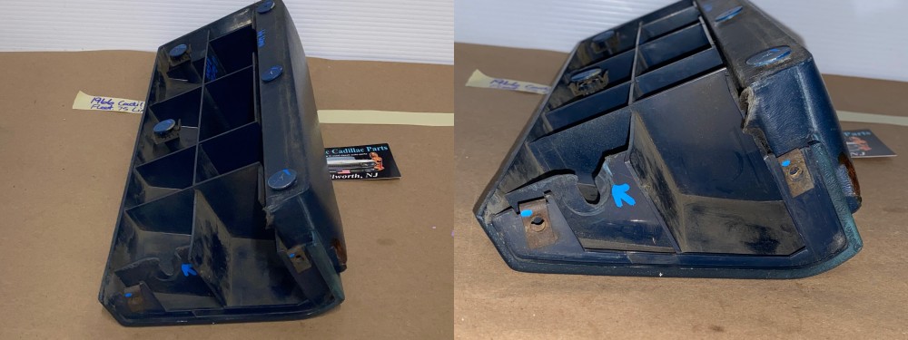 OEM 1966 1967 Cadillac Fleetwood LIMO LIMOUSINE RIGHT PASSENGER SIDE FRONT DOOR PANEL ARM REST BASE PAD TRIM - - DARK BLUE - Image 24