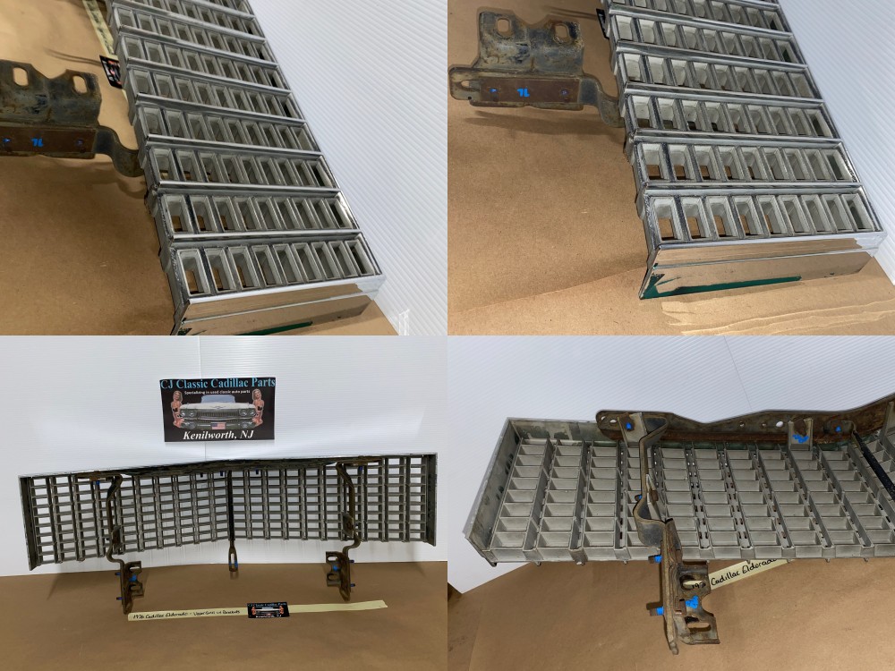 OEM 1975 1976 Cadillac Eldorado FRONT UPPER GRILL WITH MOUNTING BRACKETS #1606877 - Image 20