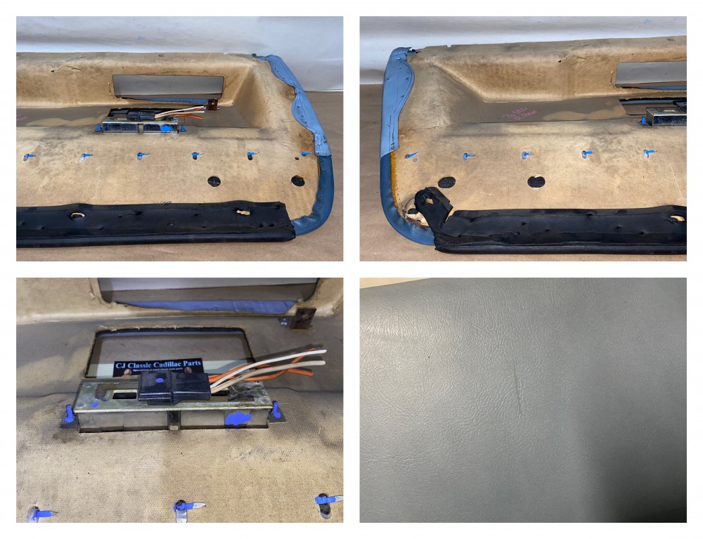 OEM 1971 1972 1973 1974 1975 1976 Cadillac Sedan Deville Fleetwood Calais 4 Door RIGHT PASSENGER SIDE REAR LOWER DOOR PANEL ARM REST with COURTESY LIGHT - LIGHT BLUE - Image 23