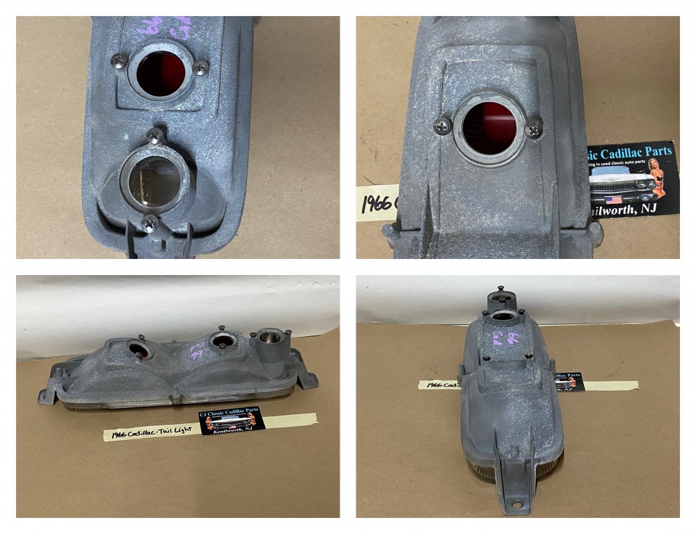 OEM 1966 Cadillac Deville Eldorado Fleetwood Calais REAR BUMPER TAIL LIGHT BRAKE REVERSE LIGHT LENS HOUSING #5957504/#5957531/#5957346/#911046 - Image 23
