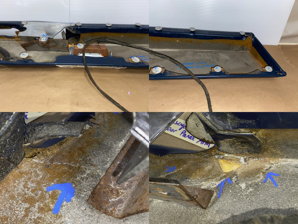 OEM 1966 1967 Cadillac Fleetwood 75 LIMO LIMOUSINE RIGHT PASSENGER SIDE REAR DOOR PANEL ARM REST PAD BASE WITH VENT & COURTESY LIGHT - DARK BLUE - Image 23