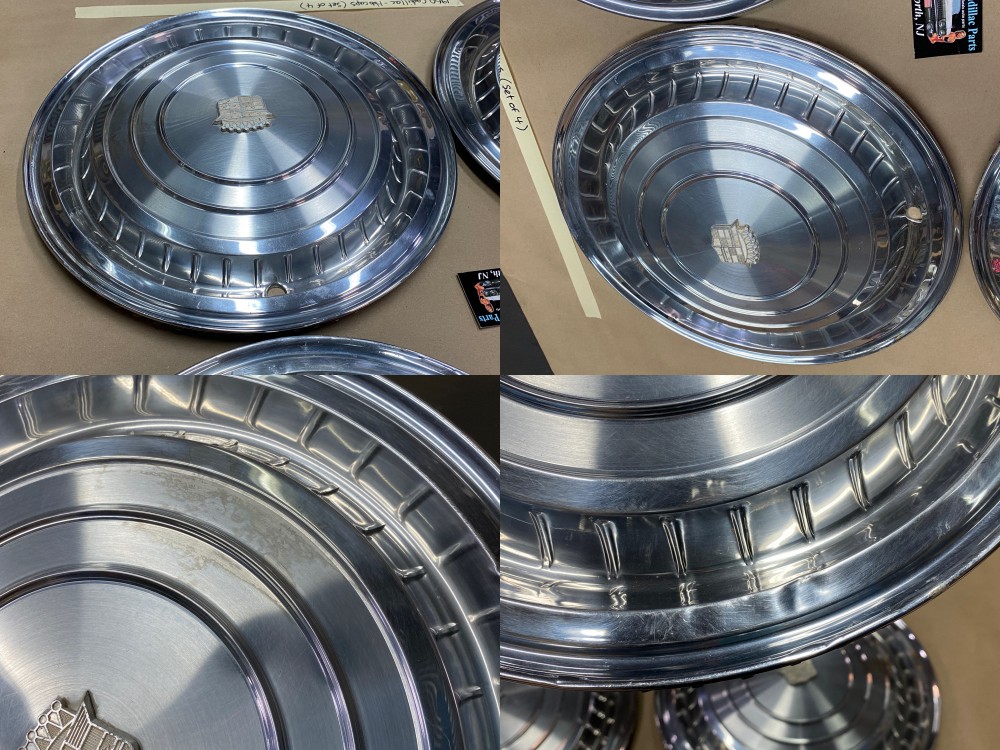 OEM 1960 Cadillac Deville Eldorado Fleetwood 15" HUBCAPS WHEEL COVER WITH CREST EMBLEMS (SET OF 4) - Image 20