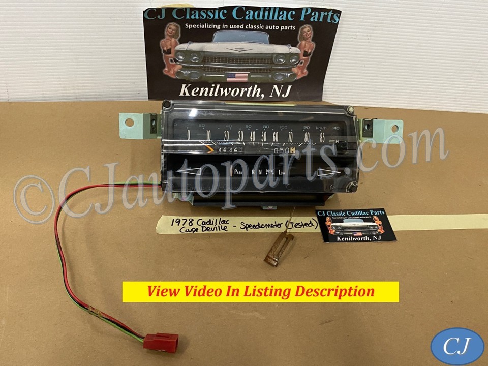 OEM 1977 1978 1979 Cadillac Deville Fleetwood Brougham DASH INSTRUMENT CLUSTER SPEEDOMETER WITH CIRCUIT BOARD #25020832