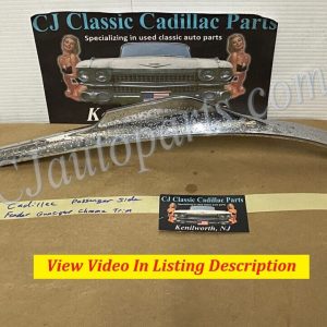 OEM 1959 Cadillac Deville Eldorado Fleetwood RIGHT PASSENGER SIDE FRONT FENDER GUNSIGHT CHROME TRIM MOLDING #1470534