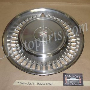 OEM 1971 1972 Cadillac Deville Fleetwood Calais 15" HUBCAP WHEEL COVER CREST EMBLEM #0001