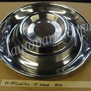OEM 1954 1955 Cadillac Deville Eldorado Fleetwood 15" HUB CAP HUBCAP WHEEL COVER w/ CENTER CAP MEDALLION #002
