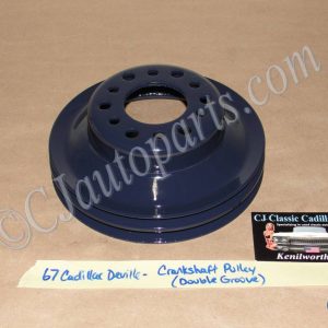 RESTORED 1965 1966 1967 Cadillac Deville Eldorado Calais Fleetwood 429 ENGINE CRANK CRANKSHAFT PULLEY DOUBLE (2) GROOVE