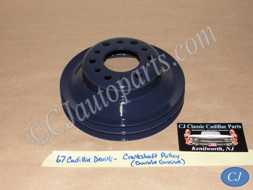 RESTORED 1965 1966 1967 Cadillac Deville Eldorado Calais Fleetwood 429 ENGINE CRANK CRANKSHAFT PULLEY DOUBLE (2) GROOVE